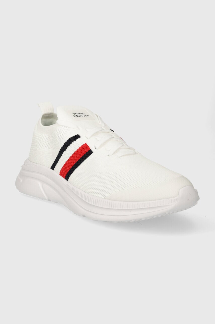 Кросівки Tommy Hilfiger MODERN RUNNER KNIT STRIPES ESS колір білий FM0FM04798
