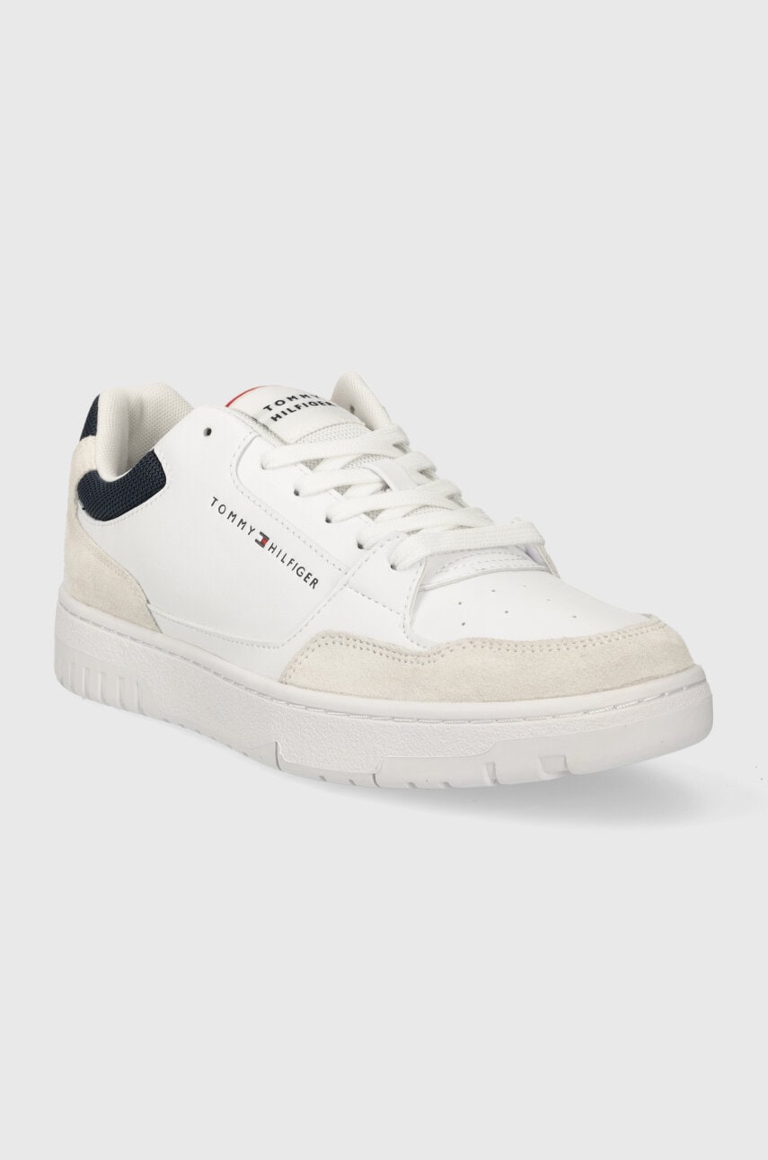 Кросівки Tommy Hilfiger TH BASKET CORE LTH MIX ESS колір білий FM0FM05058