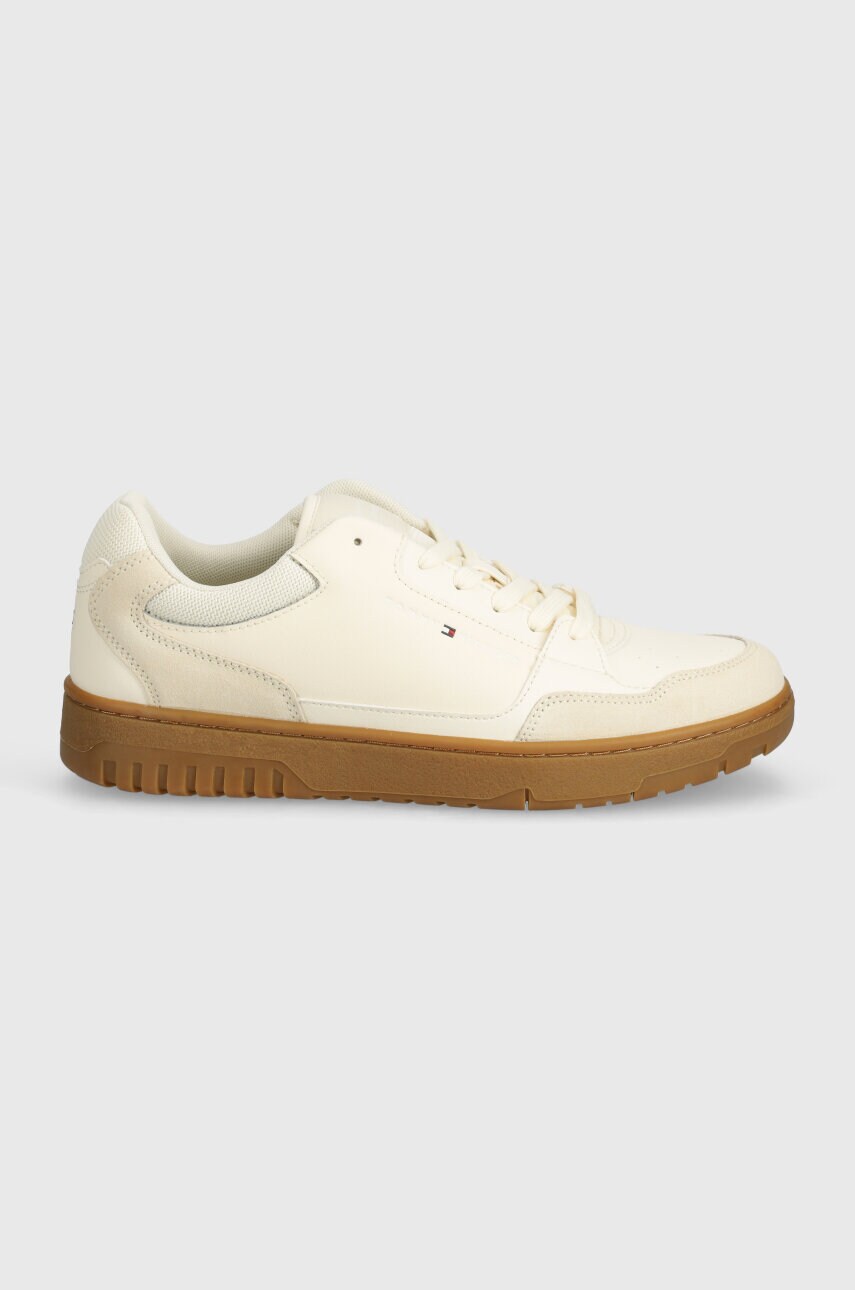 Кросівки Tommy Hilfiger TH BASKET CORE LTH MIX ESS колір бежевий FM0FM05058