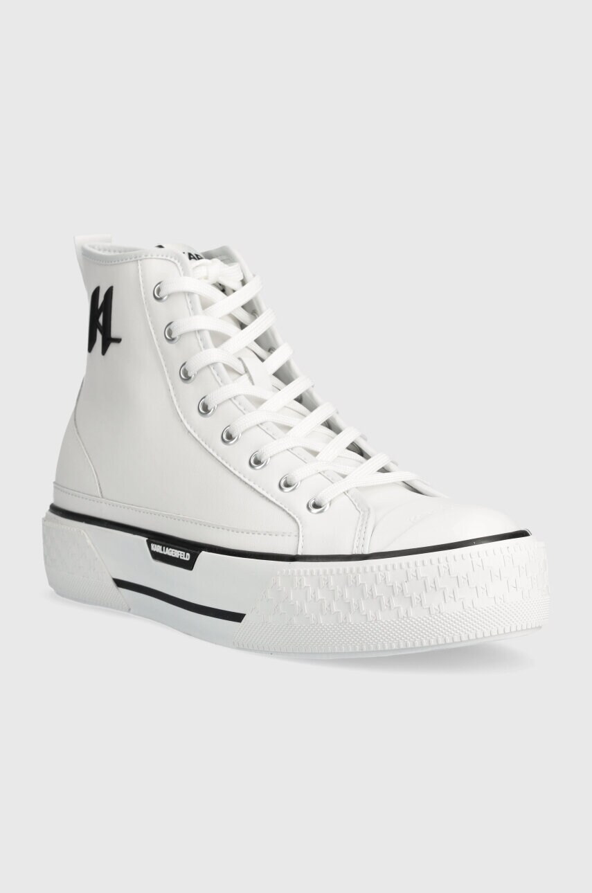 Шкіряні кеди Karl Lagerfeld KAMPUS MAX KL чоловічі колір білий KL50450