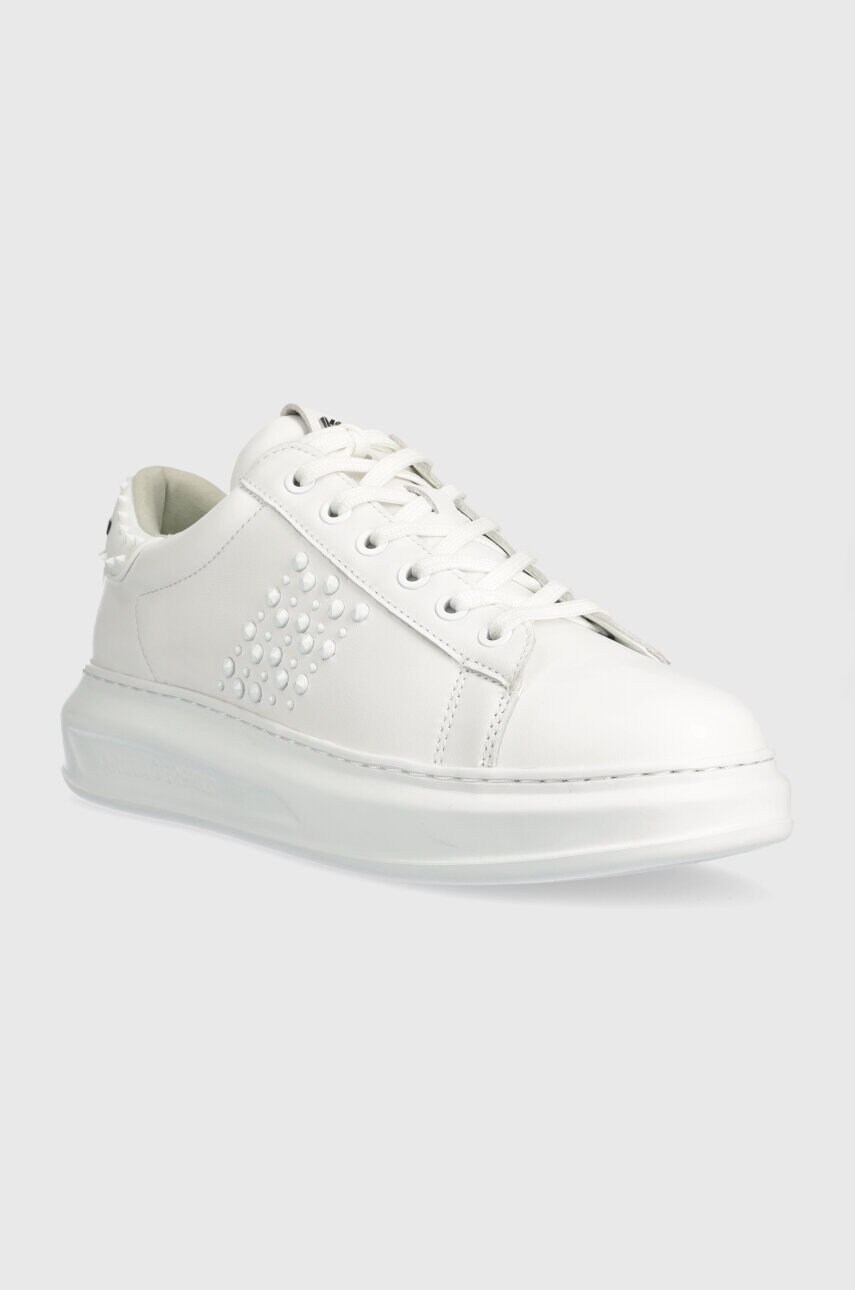 Шкіряні кросівки Karl Lagerfeld KAPRI MENS колір білий KL52574
