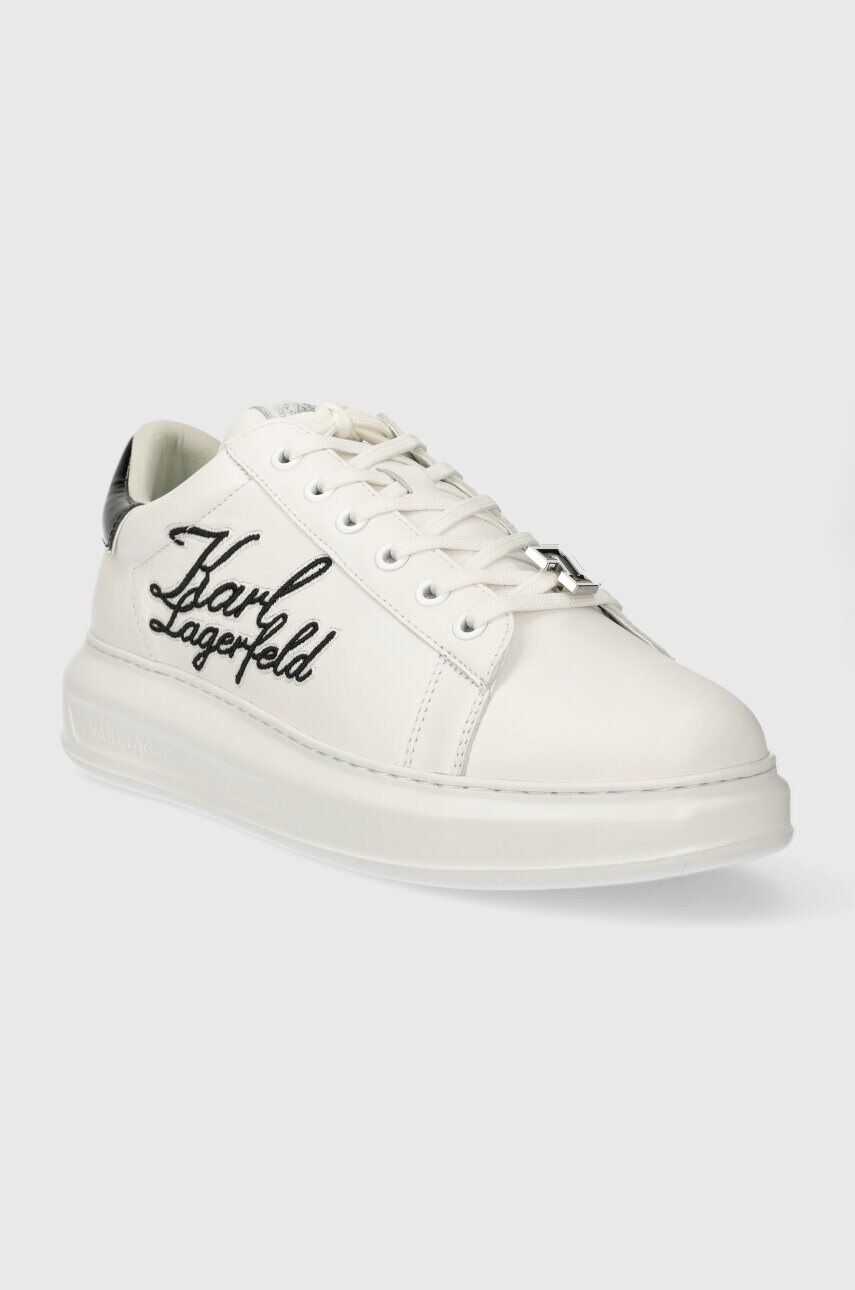 Шкіряні кросівки Karl Lagerfeld KAPRI MENS колір білий KL52510S