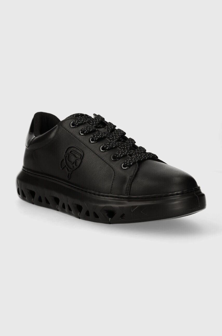 Шкіряні кросівки Karl Lagerfeld KAPRI KITE колір чорний KL54530