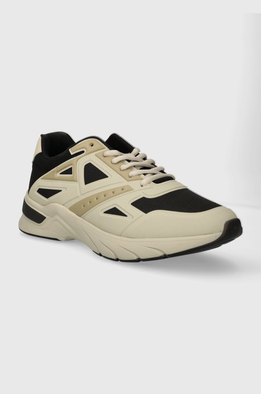 Кросівки Calvin Klein LOW TOP LACE UP колір бежевий HM0HM01363