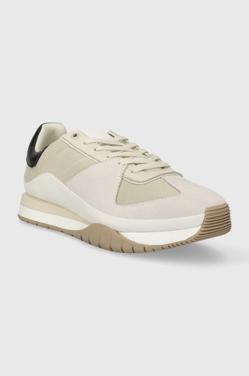 Кросівки Calvin Klein LOW TOP LACE UP колір бежевий HM0HM01286