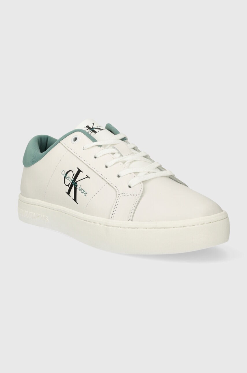 Шкіряні кросівки Calvin Klein Jeans CLASSIC CUPSOLE LOW ML LTH колір білий YM0YM00864