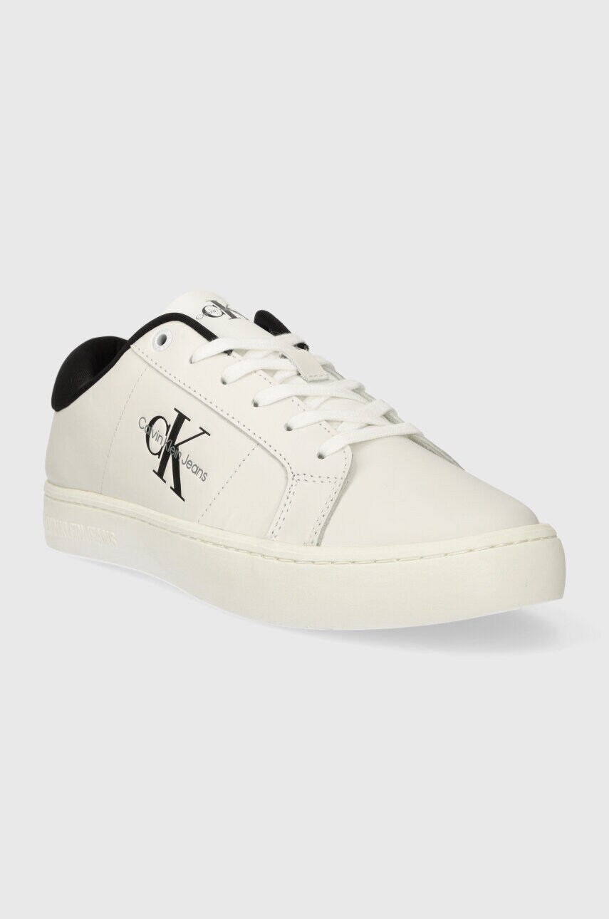 Шкіряні кросівки Calvin Klein Jeans CLASSIC CUPSOLE LOW ML LTH колір білий YM0YM00864