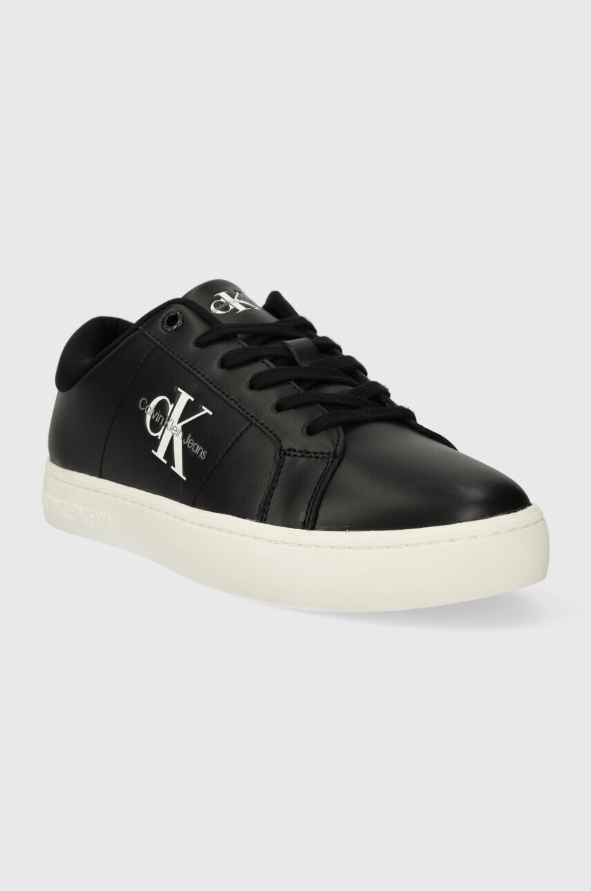 Шкіряні кросівки Calvin Klein Jeans CLASSIC CUPSOLE LOW ML LTH колір чорний YM0YM00864