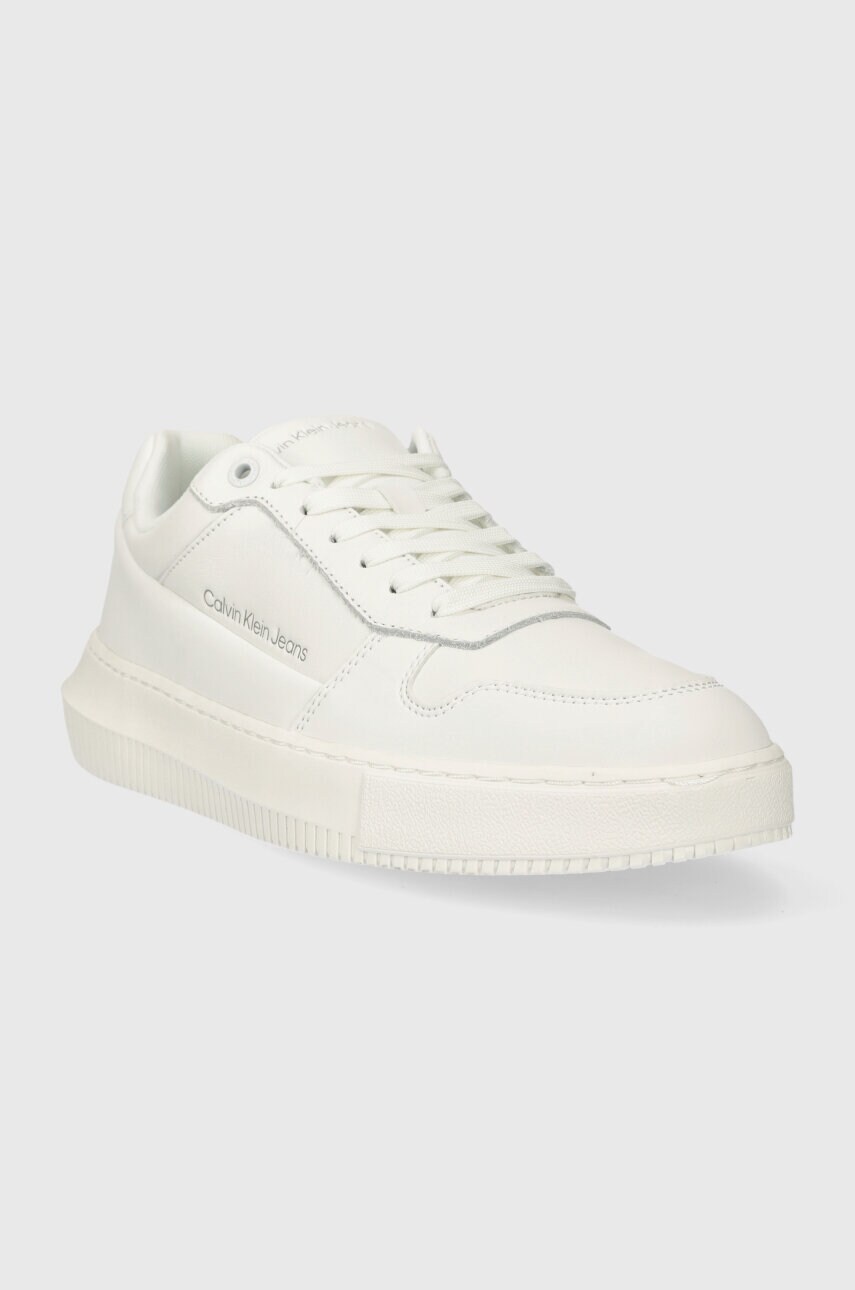 Кросівки Calvin Klein Jeans CHUNKY CUPSOLE LOW LTH IN SAT колір білий YM0YM00873