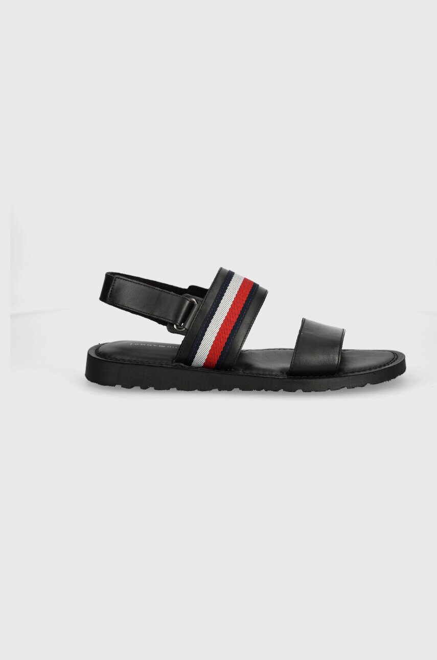 Сандалі Tommy Hilfiger CORE LTH STRAPPY SANDAL чоловічі колір чорний FM0FM05009