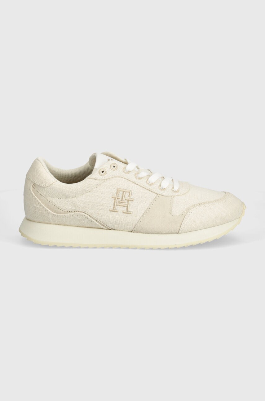 Кросівки Tommy Hilfiger RUNNER EVO SUMMER TEXTILE колір бежевий FM0FM05055