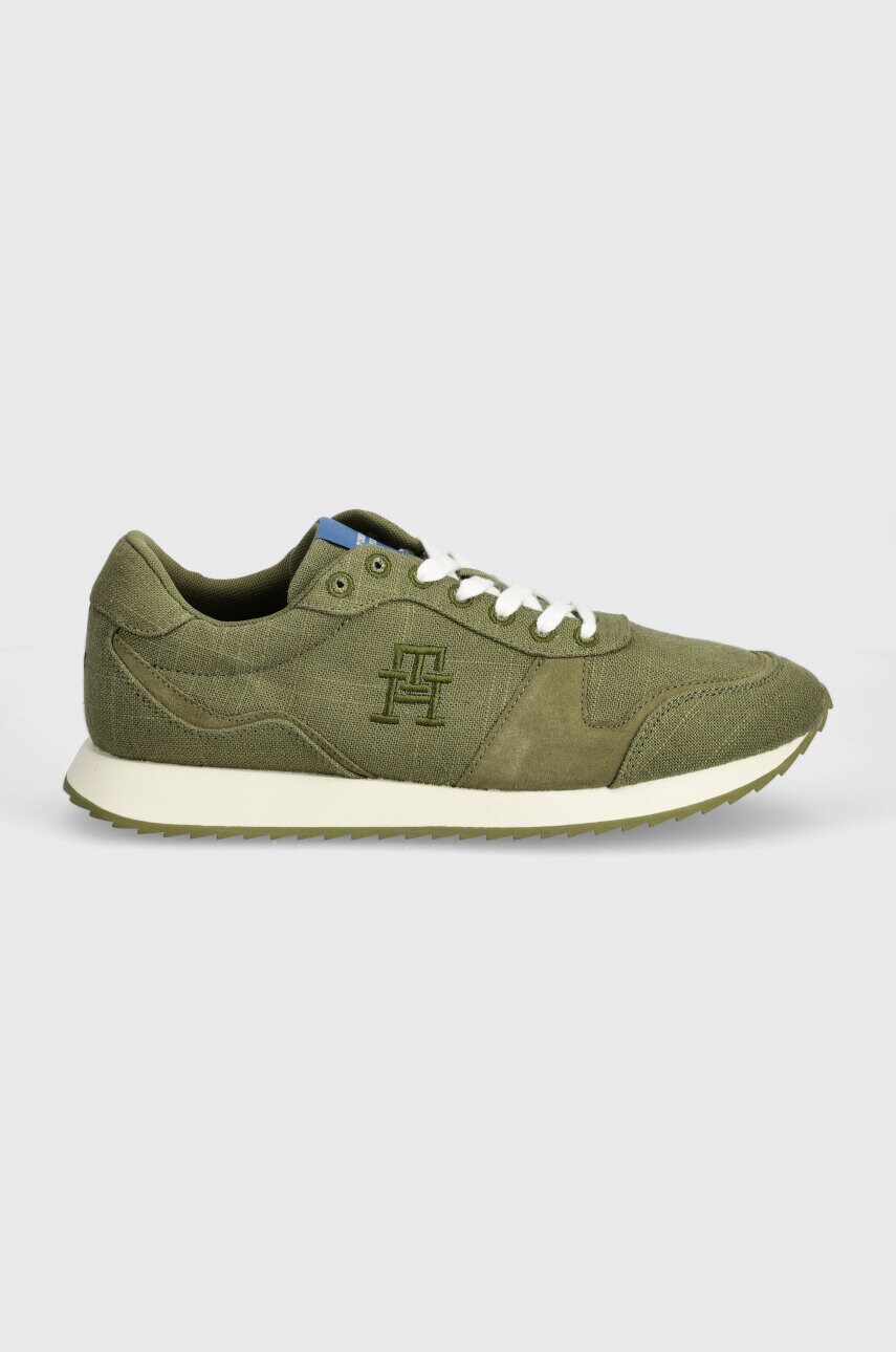 Кросівки Tommy Hilfiger RUNNER EVO SUMMER TEXTILE колір зелений FM0FM05055