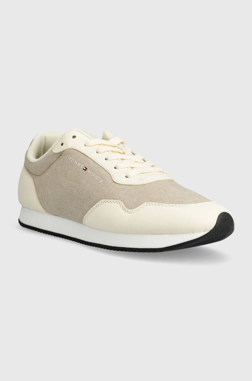 Кросівки Tommy Hilfiger LO RUNNER MIX CHAMBRAY колір бежевий FM0FM05070
