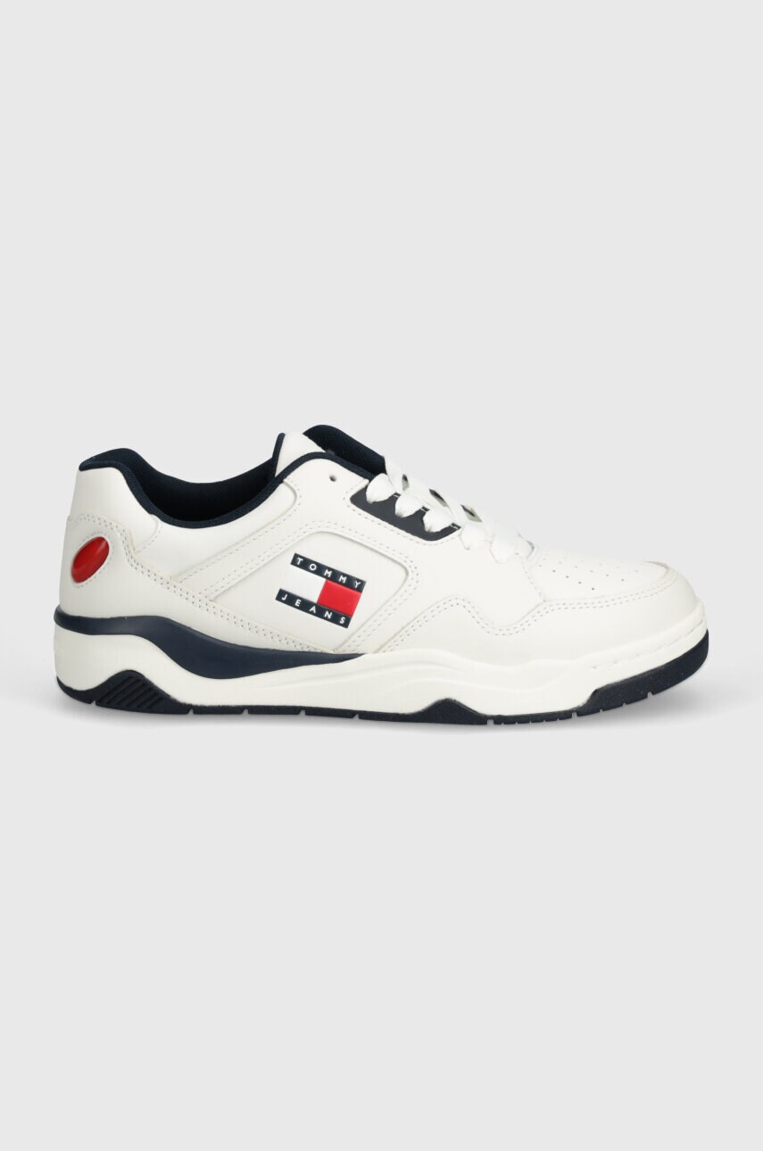 Кросівки Tommy Jeans TJM LOGO EXECUTION BASKET колір білий EM0EM01379
