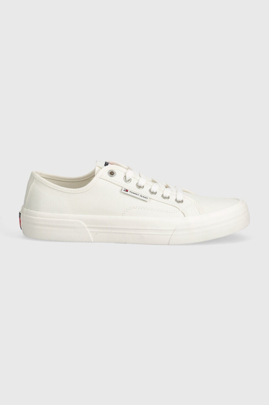 Кеди Tommy Jeans TJM LACE UP CANVAS COLOR чоловічі колір бежевий EM0EM01365
