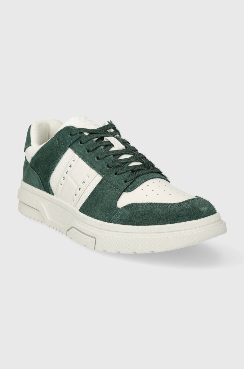 Кросівки Tommy Jeans THE BROOKLYN SUEDE колір зелений EM0EM01371