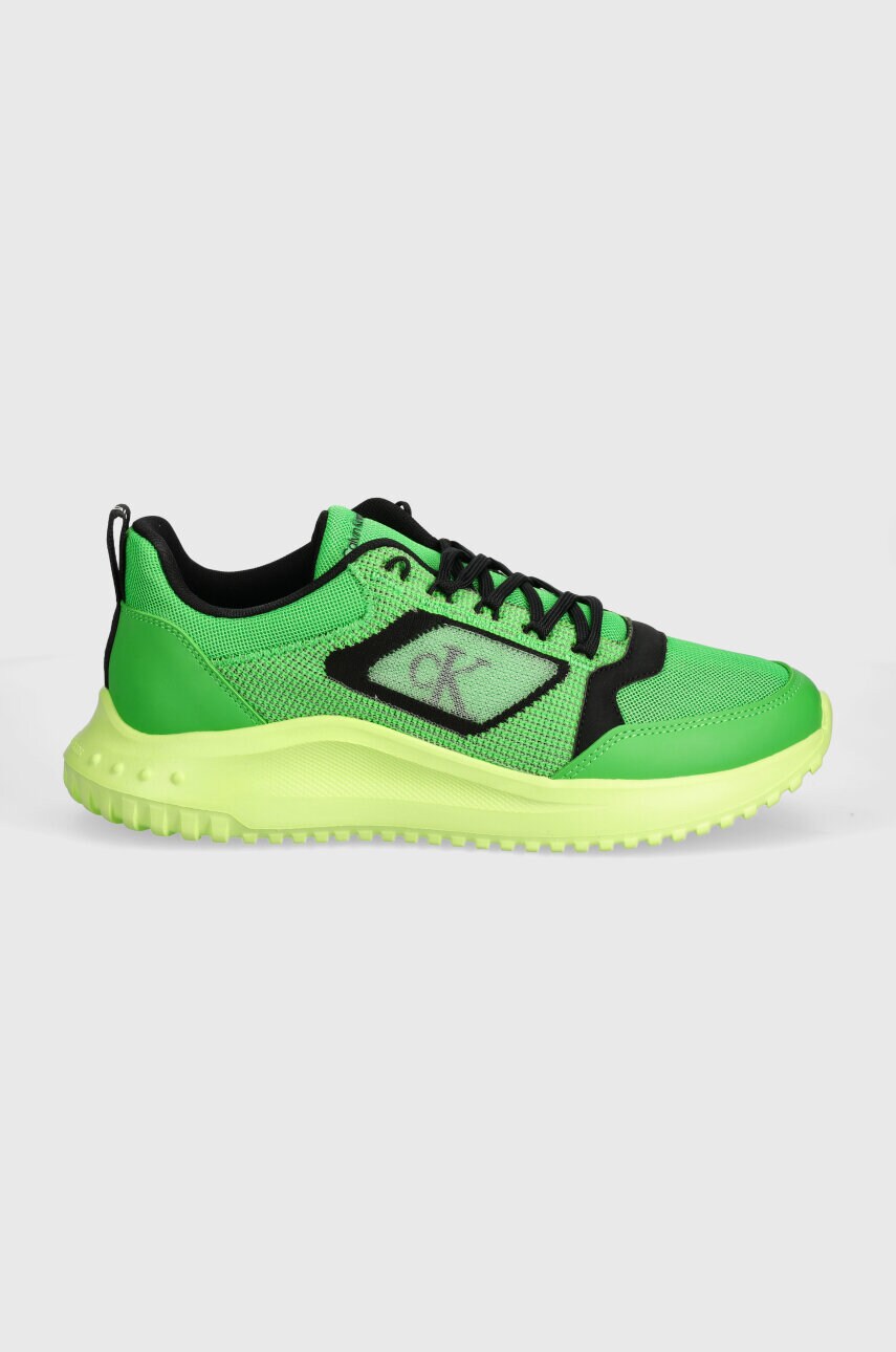 Кросівки Calvin Klein Jeans EVA RUNNER LOW MIX MG UC колір зелений YM0YM00905