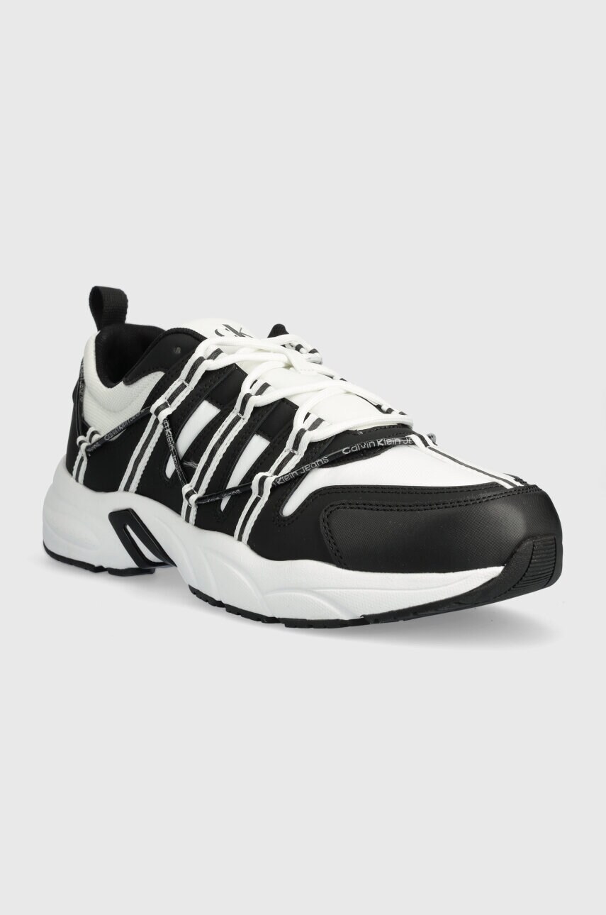 Кросівки Calvin Klein Jeans RETRO TENNIS LOW LACEUP MIX DIF колір чорний YM0YM00918