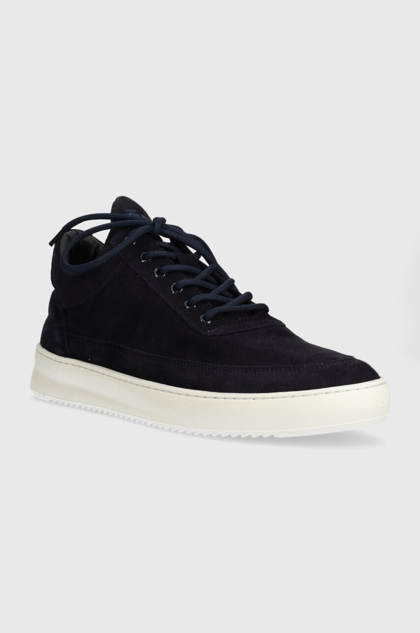 Замшеві кросівки Filling Pieces Low Top Suede Organic колір синій 10122791658