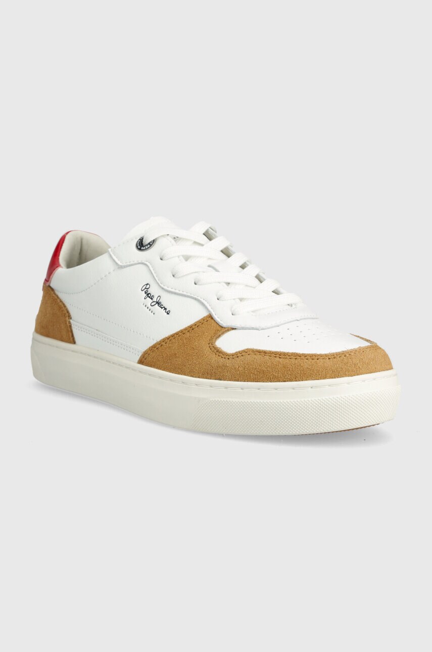 Шкіряні кросівки Pepe Jeans PMS00008 колір коричневий CAMDEN STREET M