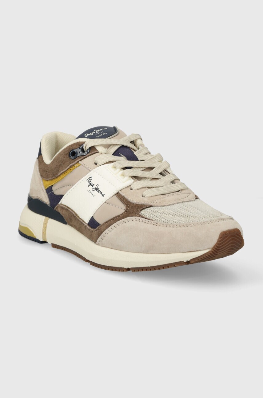 Кросівки Pepe Jeans PMS60014 колір бежевий LONDON PRO MESH