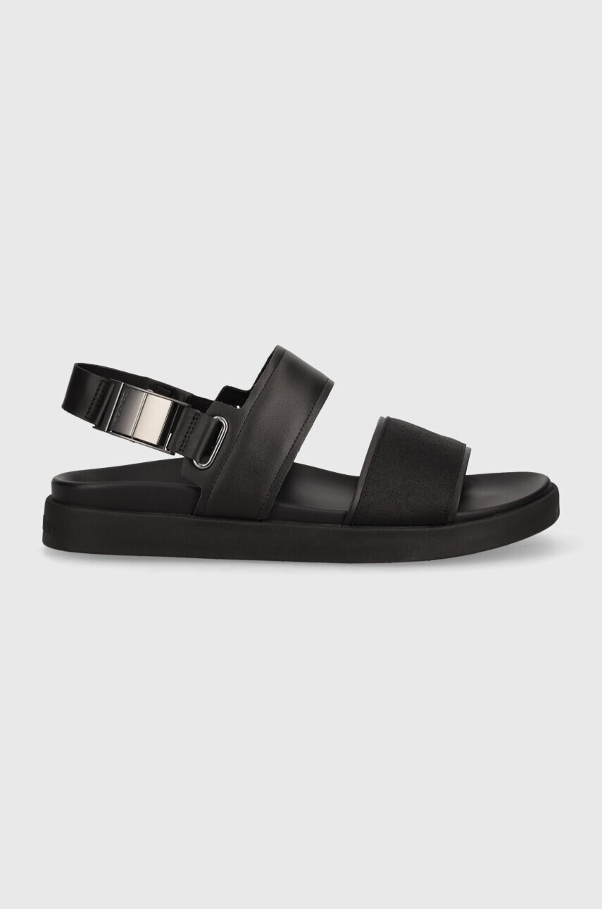 Сандалі Calvin Klein BACK STRAP SANDAL JAQ MONO IP чоловічі колір чорний HM0HM01421