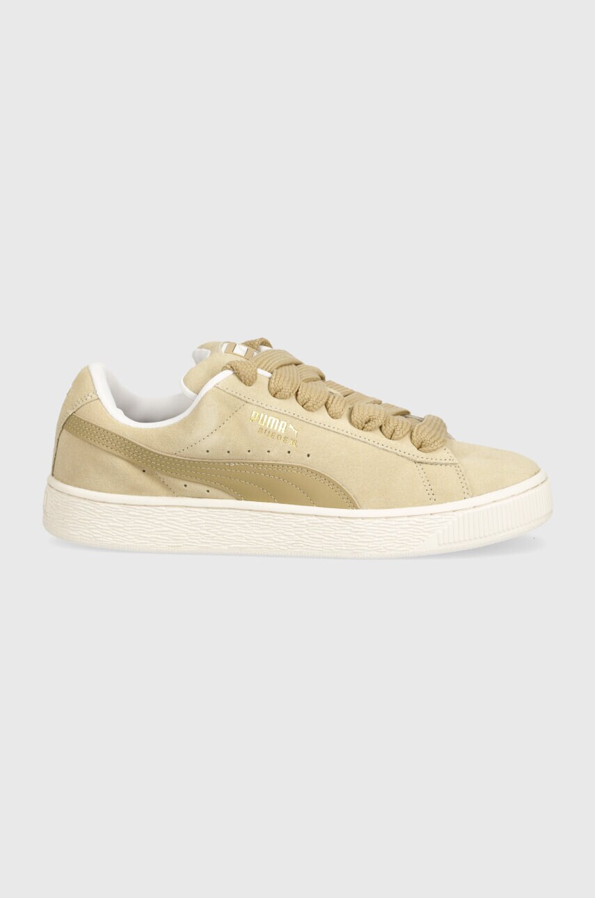 Шкіряні кросівки Puma Suede XL колір бежевий 395205