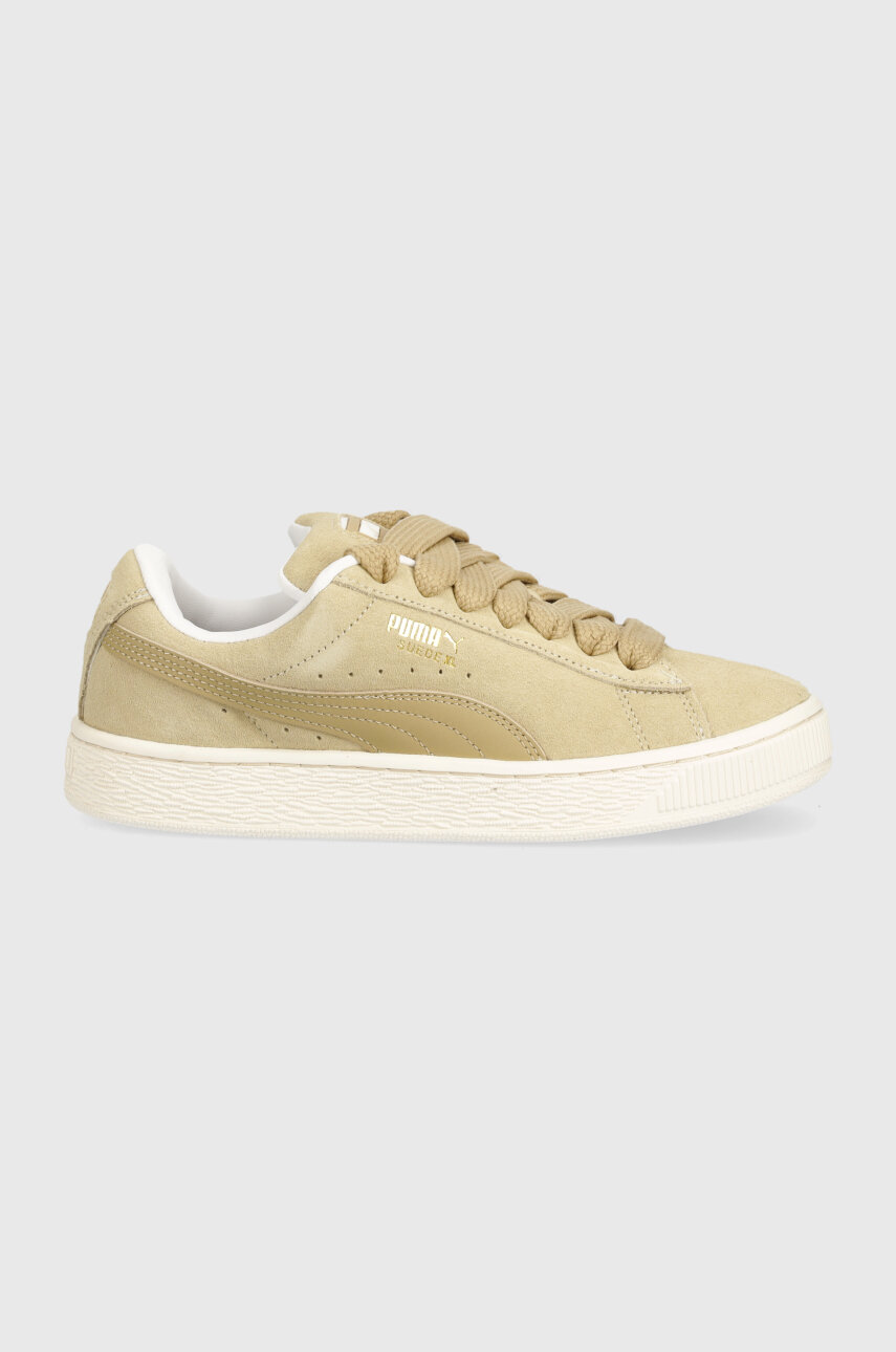 Шкіряні кросівки Puma Suede XL колір бежевий 395205