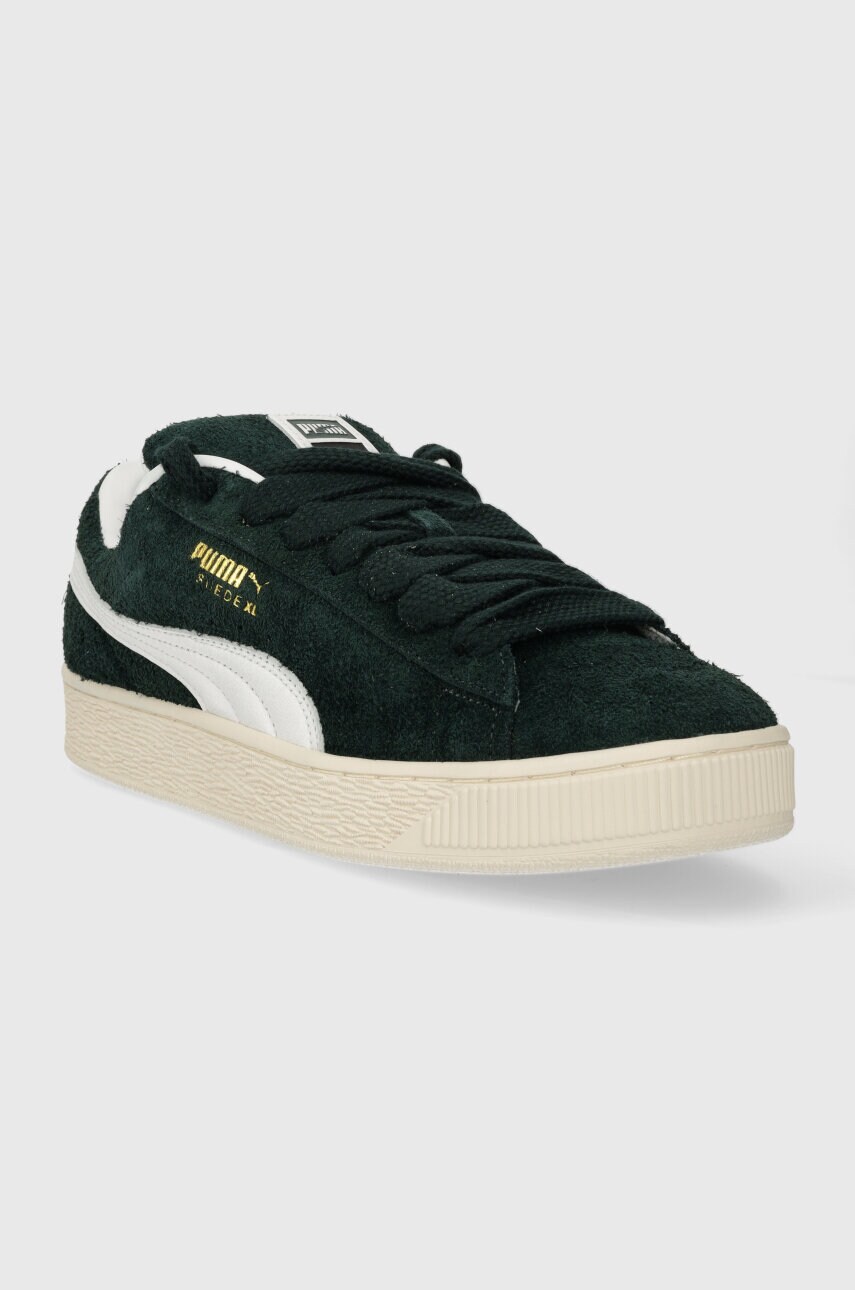 Шкіряні кросівки Puma Suede XL Hairy колір зелений