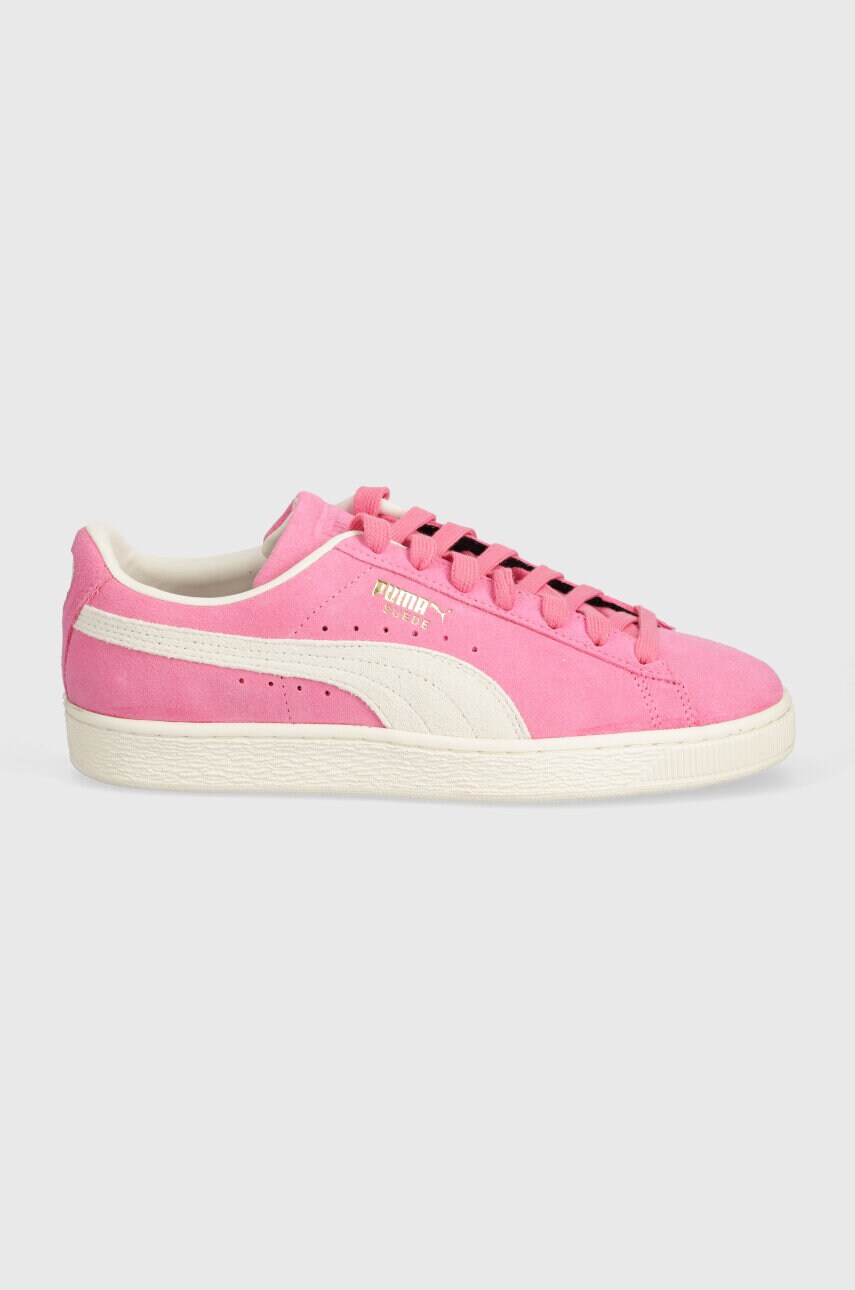 Замшеві кросівки Puma Suede Neon колір рожевий 396507