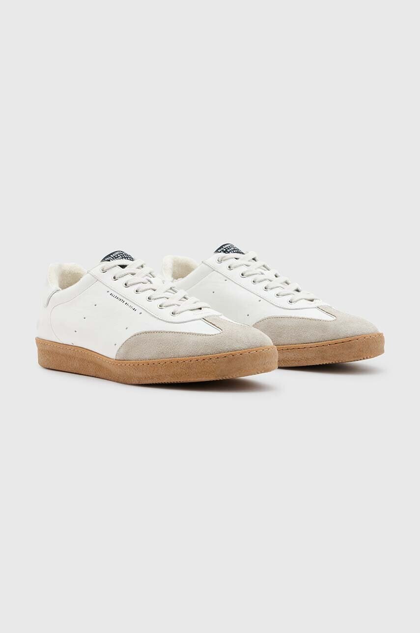 Шкіряні кросівки AllSaints Leo Low Top колір бежевий MF718X