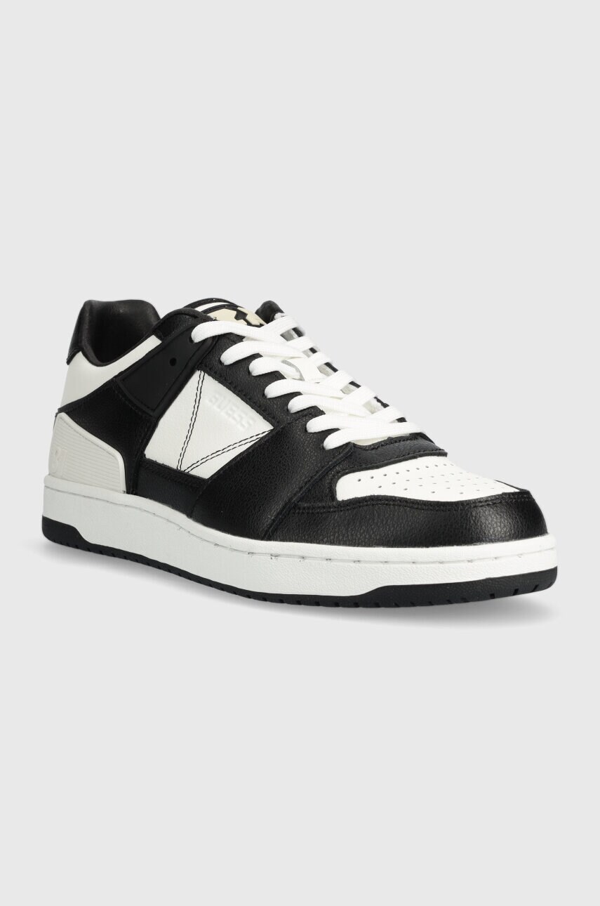 Шкіряні кросівки Guess SAVA LOW колір чорний FMJSAW ELE12