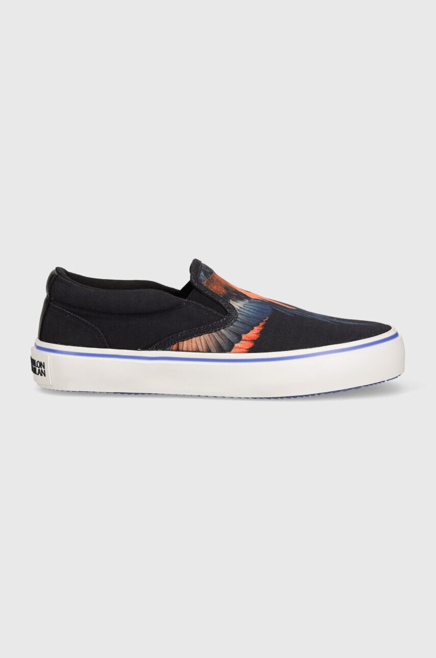 Кеди Marcelo Burlon Icon Wings Slip-On Vulcanized чоловічі колір чорний CMIA079S24FAB0011026