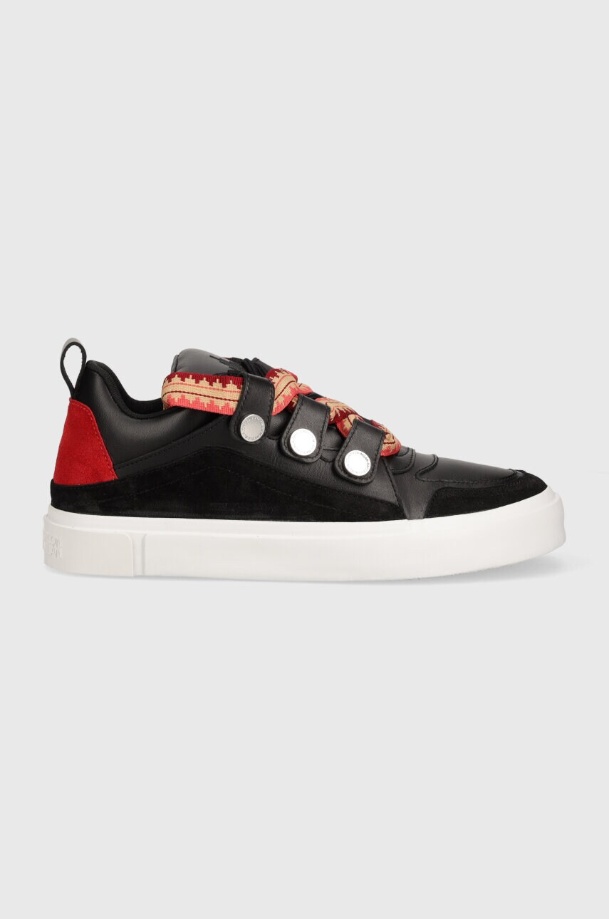 Шкіряні кросівки Marcelo Burlon Ticinella Sneaker колір чорний CMIA097S24LEA0011028