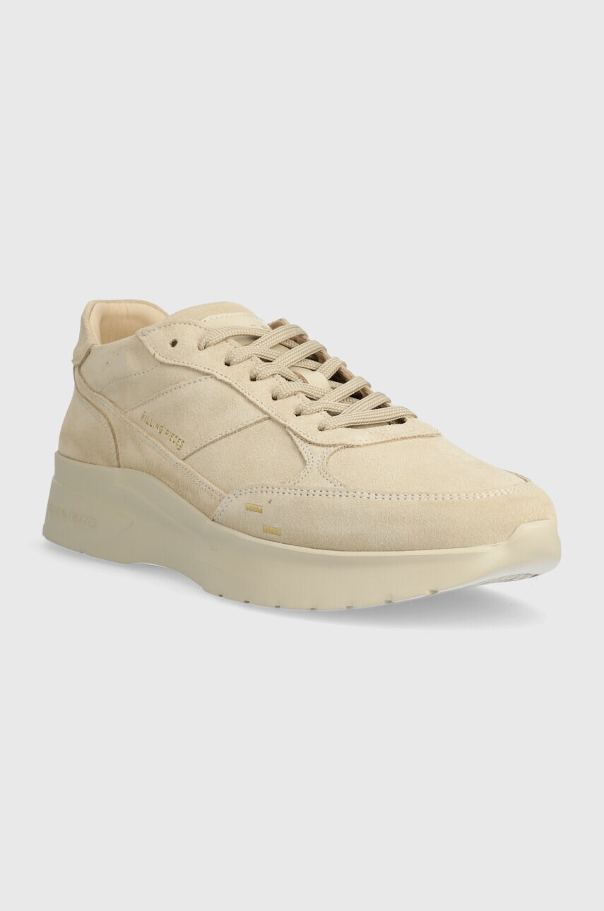 Замшеві кросівки Filling Pieces Jet Runner Suede колір бежевий 58122791990