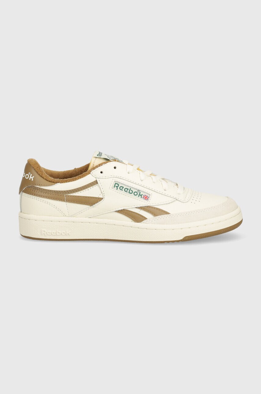 Шкіряні кросівки Reebok Classic Club C колір бежевий 100205044