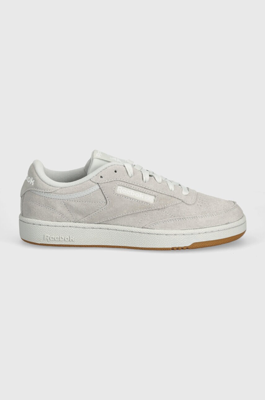 Замшеві кросівки Reebok Classic Club C 85 колір сірий 100074450