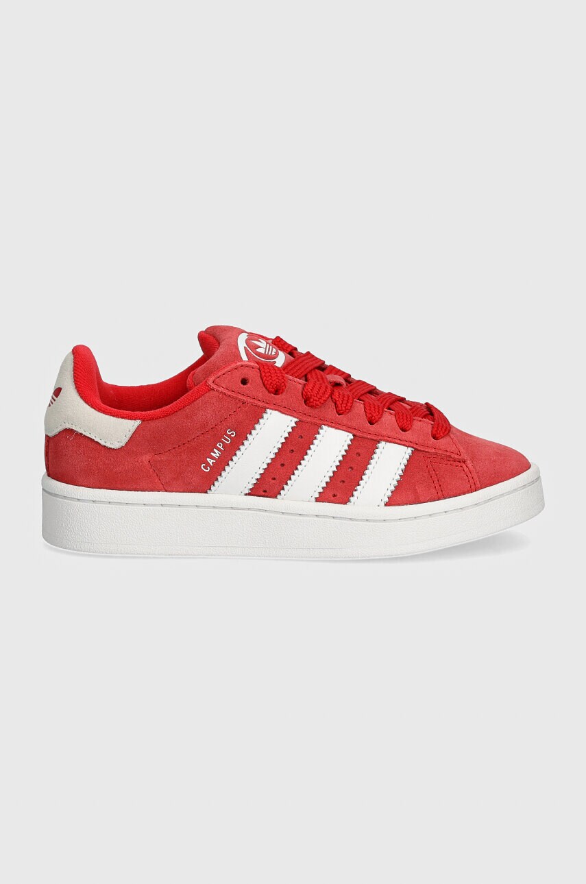 Шкіряні кросівки adidas Originals Campus 00s J колір червоний IG1230