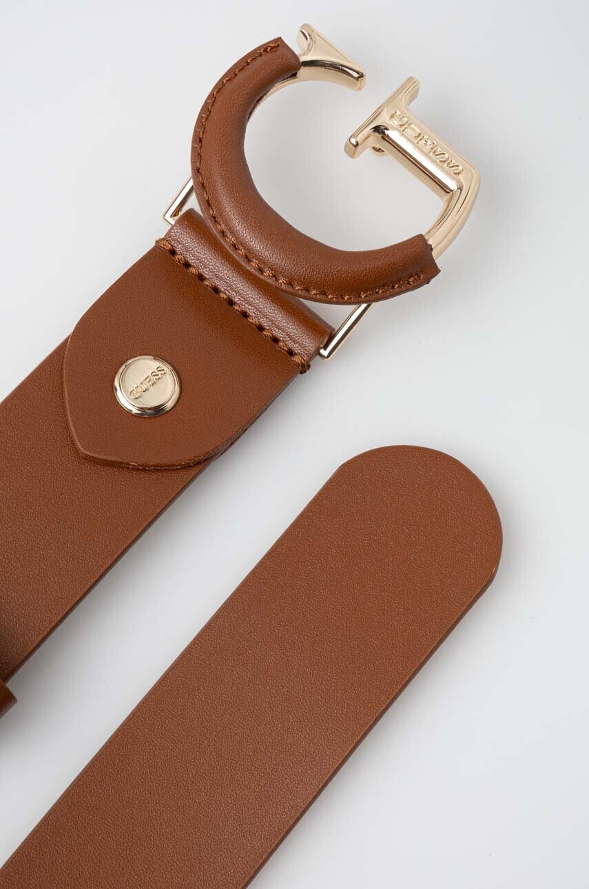 Ремінь Guess жіночий колір коричневий