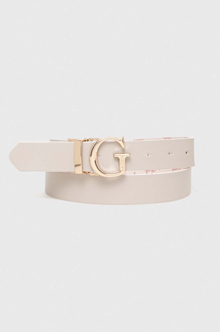 Двосторонній ремінь Guess жіночий колір рожевий