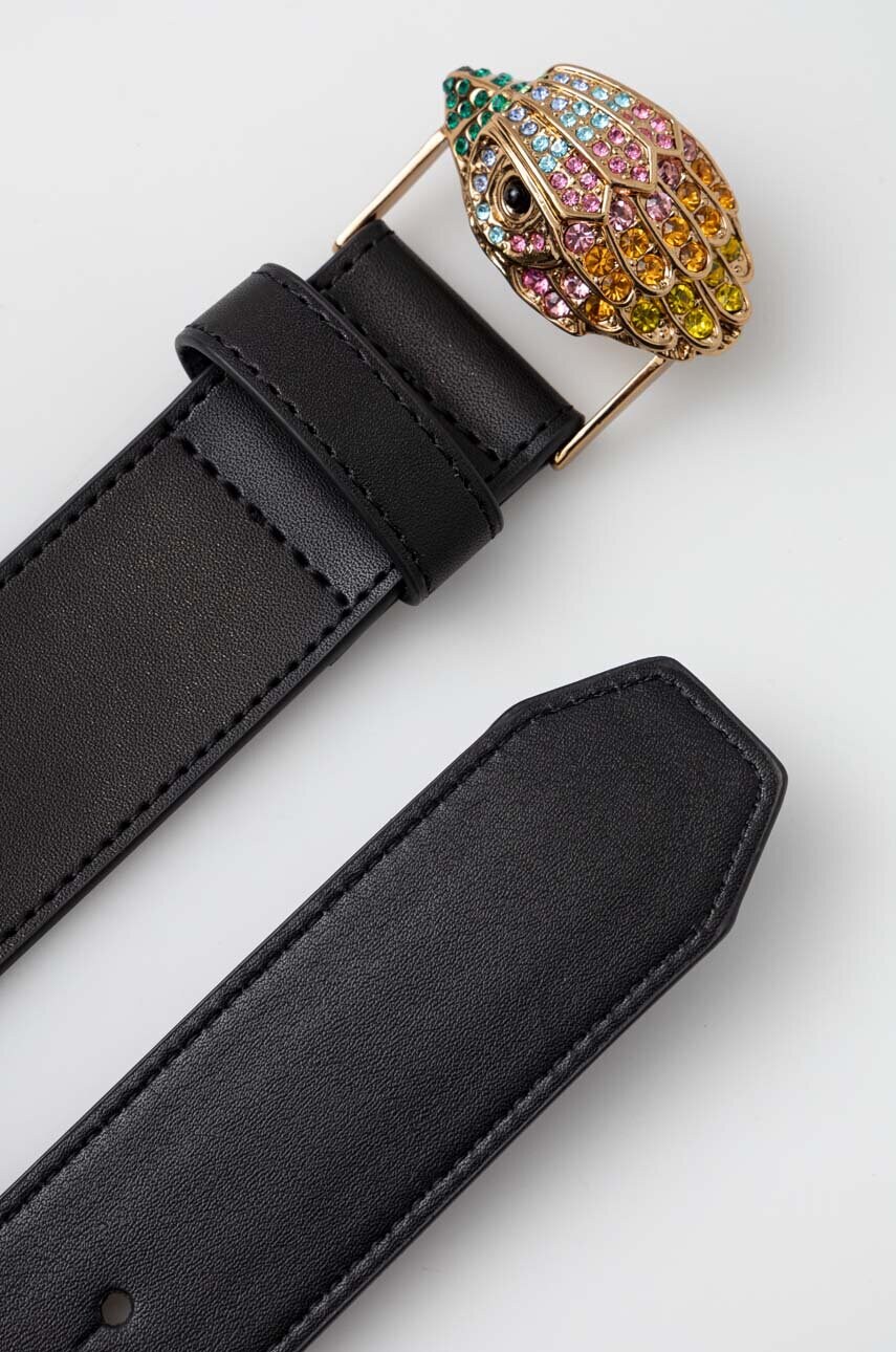 Шкіряний ремінь Kurt Geiger London жіночий колір чорний