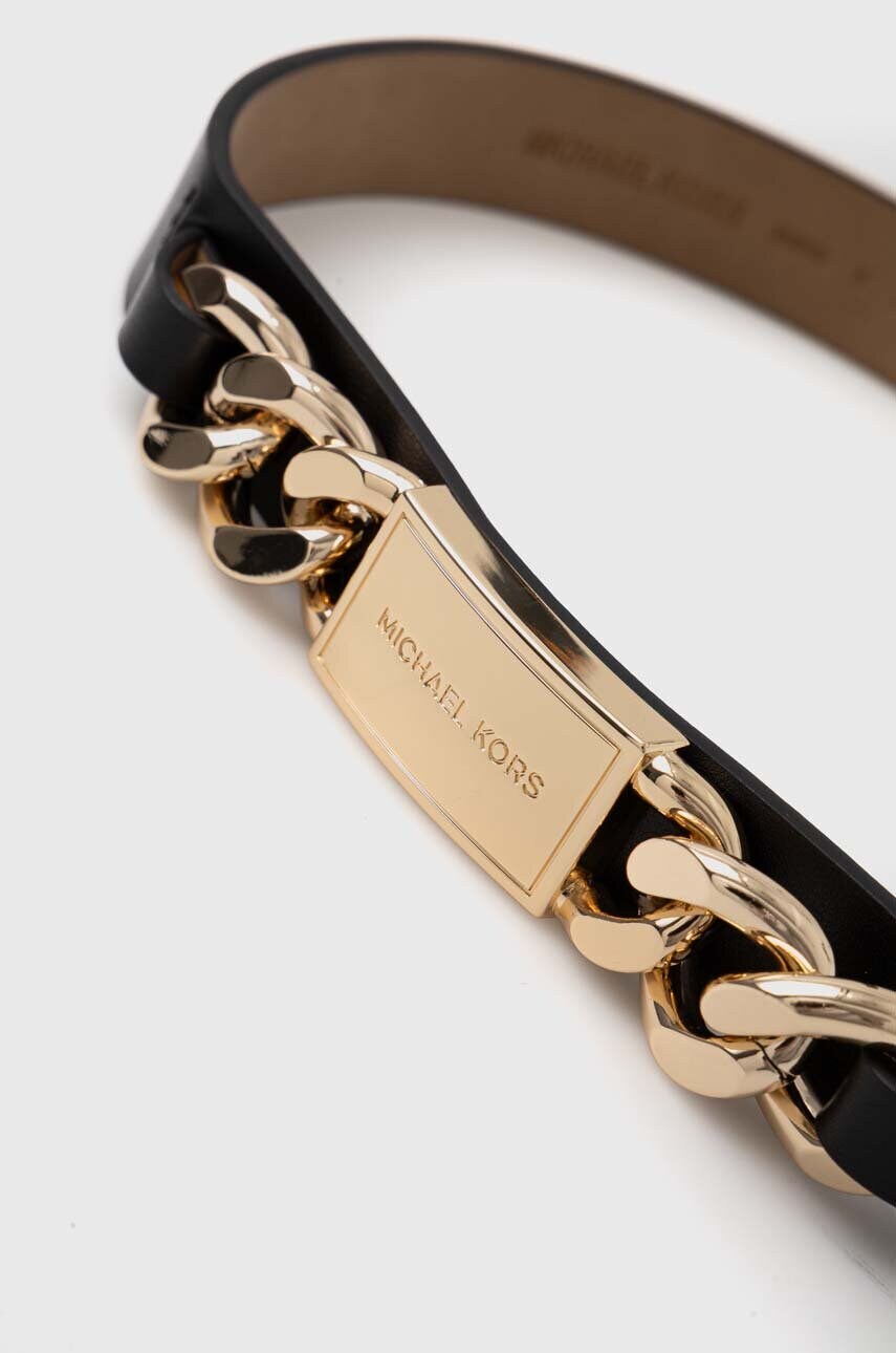 Шкіряний ремінь MICHAEL Michael Kors жіночий колір чорний