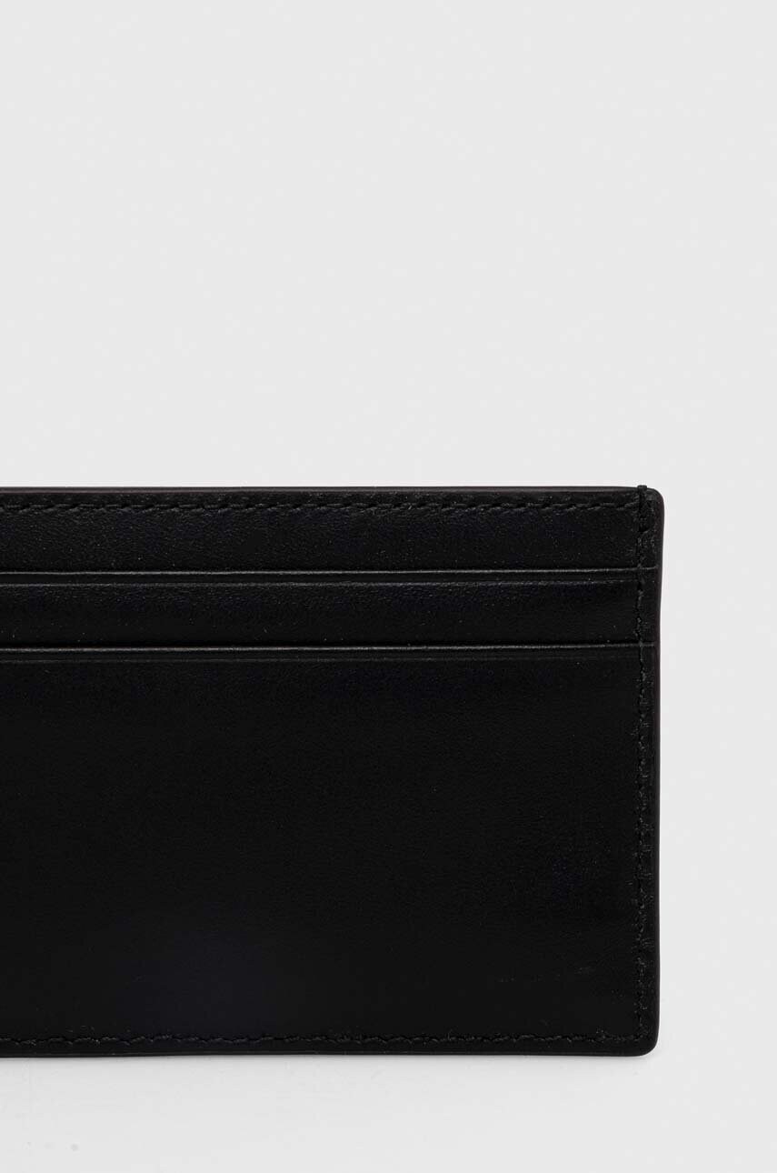 Шкіряний чохол на банківські карти Furla колір чорний