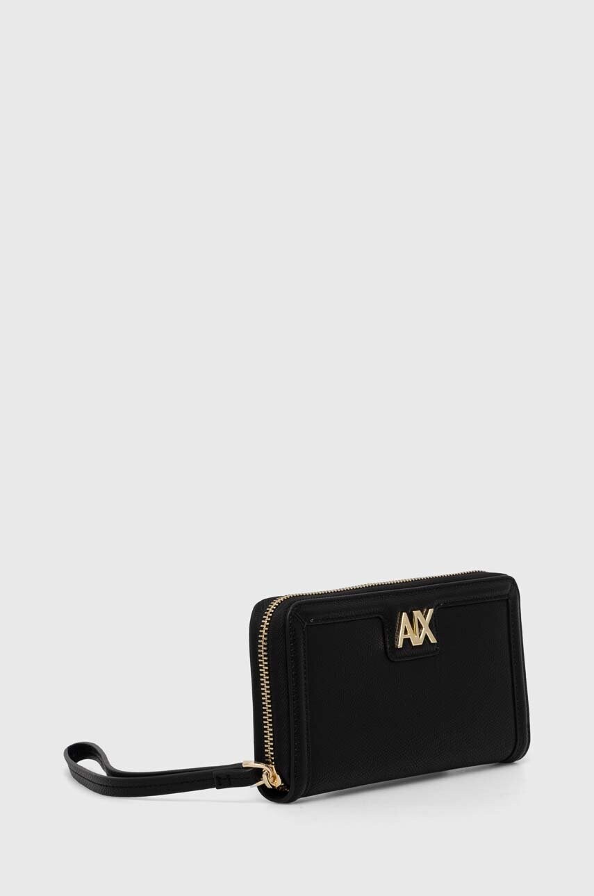 Гаманець Armani Exchange жіночий колір чорний