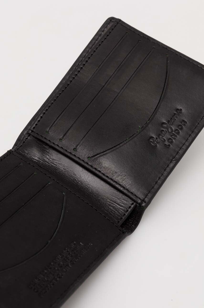 Шкіряний гаманець Pepe Jeans KELIAN WALLET чоловічий колір чорний PM070382