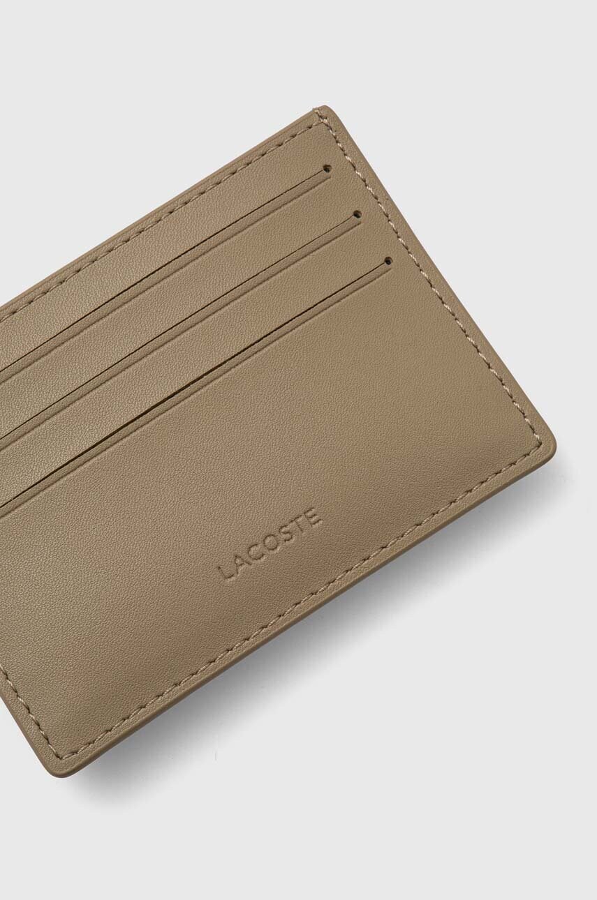 Чохол на банківські карти Lacoste колір бежевий