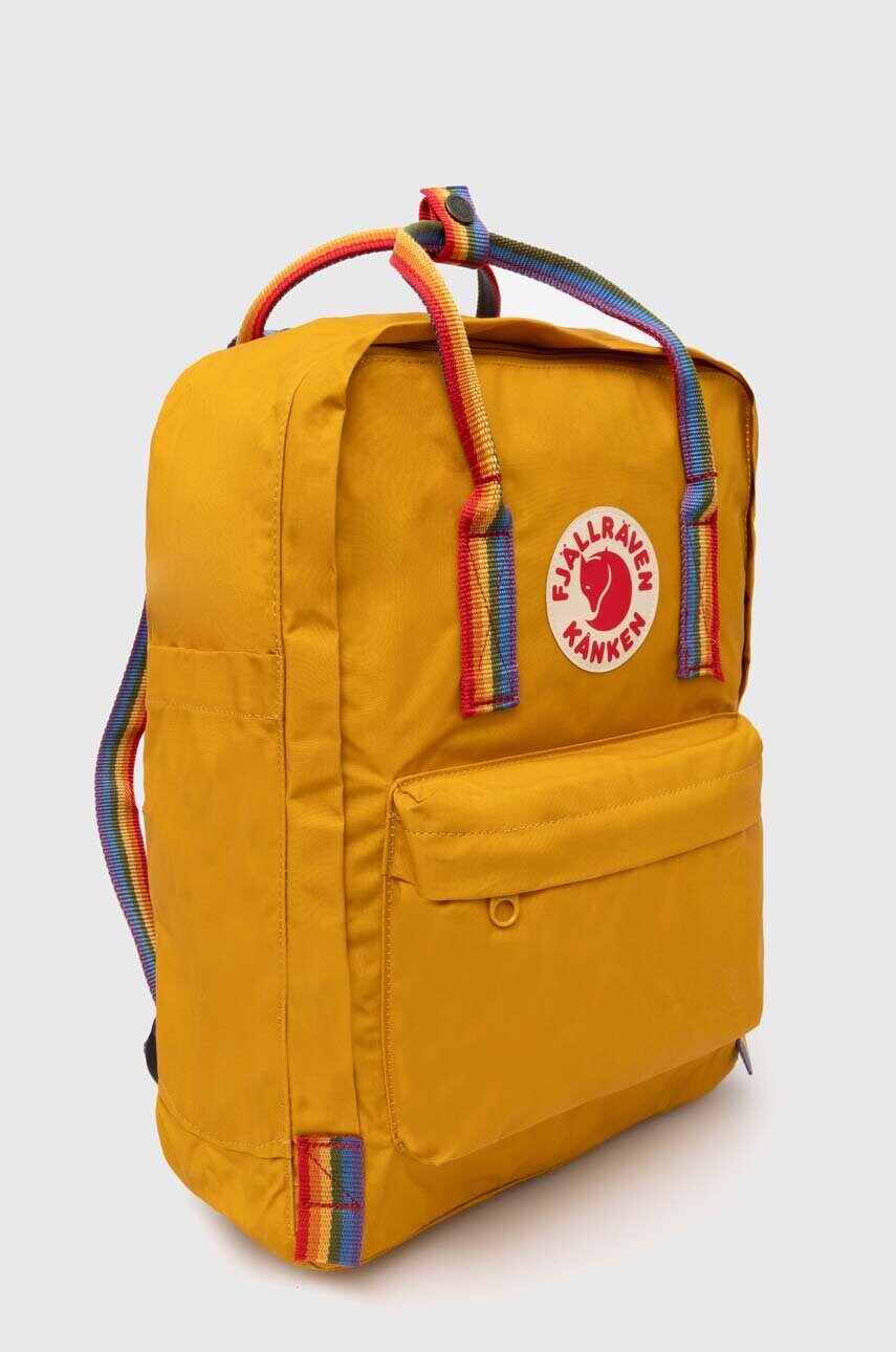 Рюкзак Fjallraven Kanken Rainbow жіночий колір помаранчевий великий з аплікацією F23620