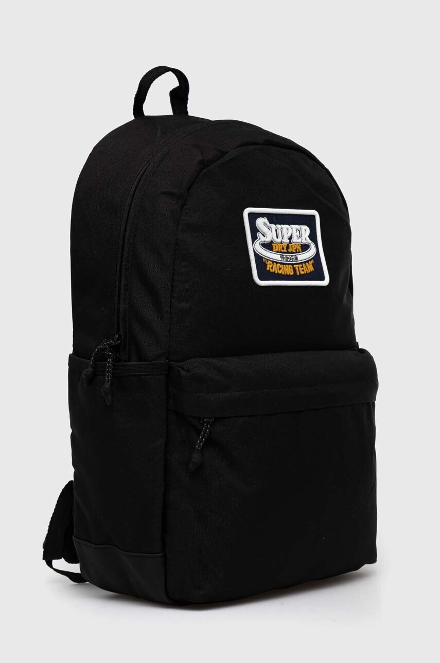Рюкзак Superdry жіночий колір чорний великий з аплікацією W9110383A-02A