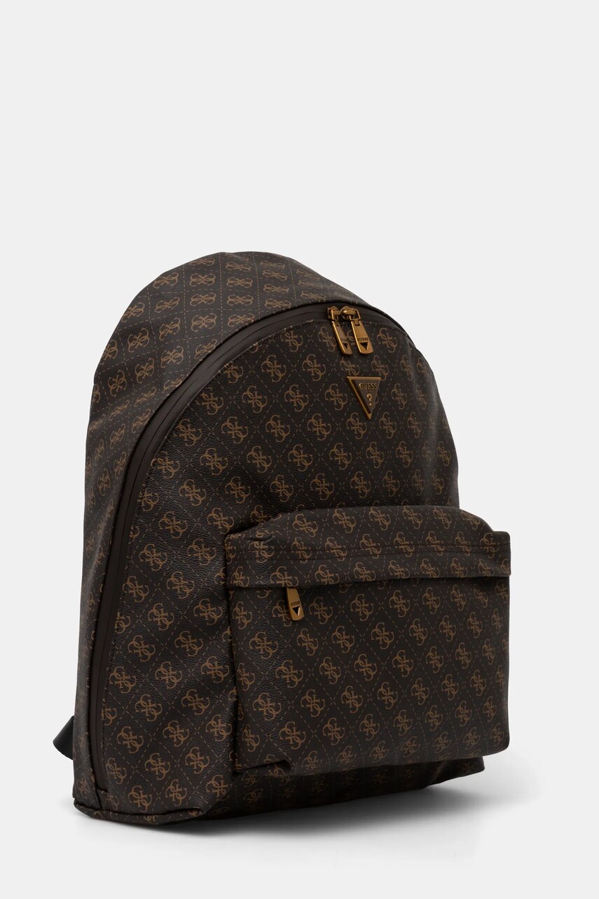 Рюкзак Guess чоловічий колір коричневий великий візерунок HMVELO P4106