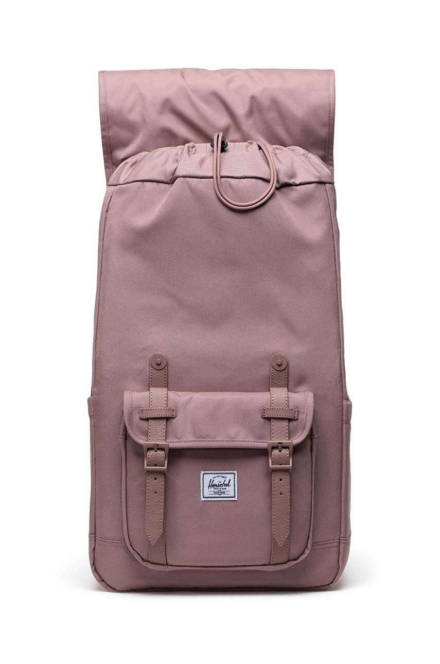 Рюкзак Herschel Little America колір рожевий великий однотонний
